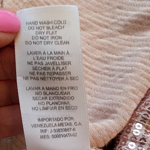 Dynamite Women's Y2K Sequin Pink Camisole Top Size M - Picture 14 of 14